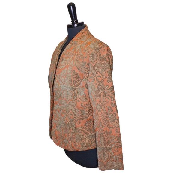 Erin London Tapestry Blazer Jacket Textured Brocade Boho Academia PL - Picture 2 of 5